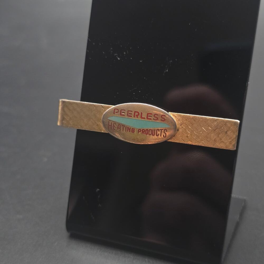 Peerless Heating Products Tie Clip Vintage Advertising Mens Accesory